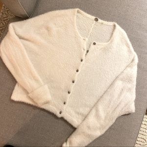 Free People FP One Wyatt Cardigan sweater, White, XS
